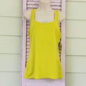 💗  SOYBU Athletic Striped Tank Top Lime L NWT